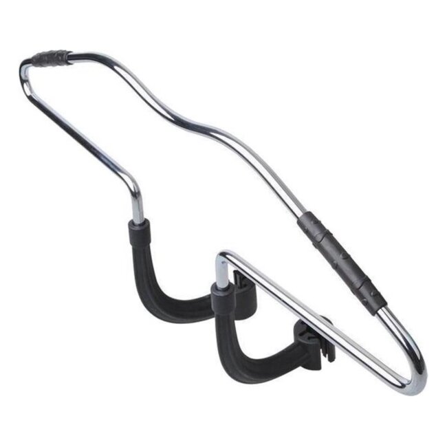 Dunlop Hoofdsteun kledinghanger - chroom en zwart - 50 cm breed - past op alle auto's