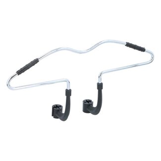 Dunlop Hoofdsteun kledinghanger - chroom en zwart - 50 cm breed - past op alle auto's