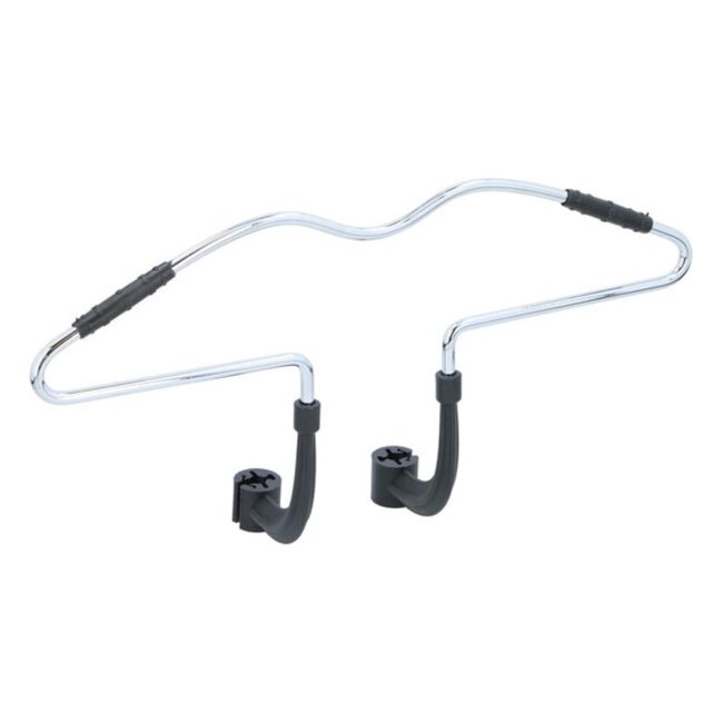 Dunlop Hoofdsteun kledinghanger - chroom en zwart - 50 cm breed - past op alle auto's