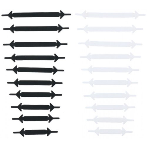Lifetime Elastische silicone schoenveters - Zwart - Maat 24 t/m 51 Lifetime Elastische silicone schoenveters - Zwart - Maat 24 t/m 51