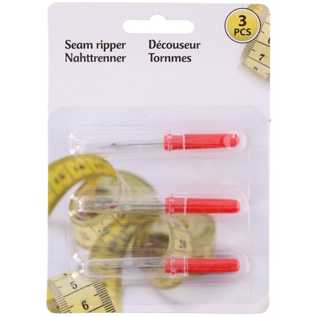 Lifetime Tornmesjes - Haarscherp Staal - Veilig Rood - 7 cm - Set van 3