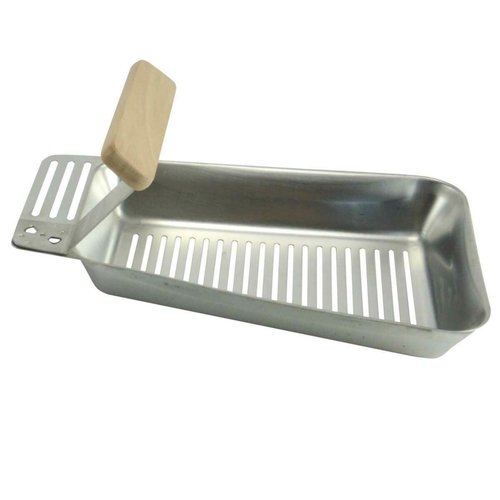 BBQ Collection BBQ Cooking Pan - RVS - 25 x 16 cm met Houten Handle Premium BBQ Collection BBQ Cooking Pan - RVS - 25 x 16 cm met Houten Handle Premium