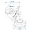 ProPlus Universele smartphonehouder - 360 graden draaibaar - Zuignap bevestiging - Zwart - 4,5 tot 10,5 cm