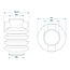 Pro Plus Stofhoes voor Oplooprem - Ø 55/60 x 100 mm - Geschikt voor Knott / Schlegl