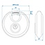 ProPlus Rond discusslot - gehard staal - 70 mm - inclusief 3 sleutels - zilver