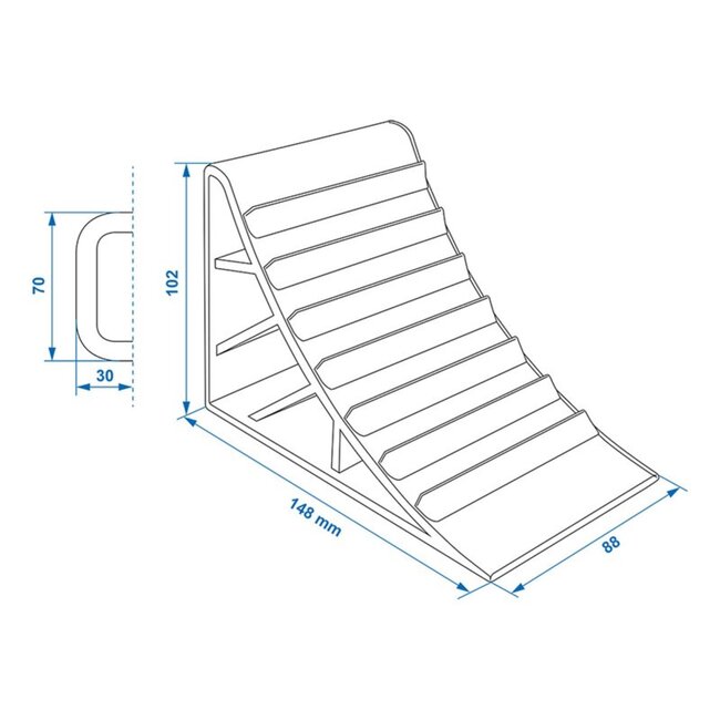 ProPlus Wielkeg met handvat - kunststof - 148 x 102 x 88 mm - zwart