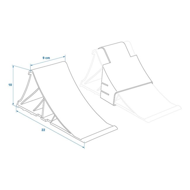 ProPlus Wielkeg met houder - kunststof - 220 x 100 x 90 mm - zwart