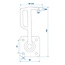ProPlus Klephaak - Links - 145 mm - Metaal - Zilver - Voor Aanhanger