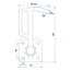 ProPlus Klephaak met bevestigingsplaat - links - 165 mm - metaal - blisterverpakking