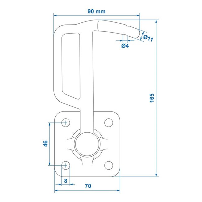 ProPlus Klephaak voor aanhanger - links - 165 mm - metaal