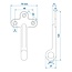 ProPlus Opschroefoog - staal - 125 mm - zilver - 1 stuk