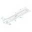 ProPlus Klepscharnier - Gegalvaniseerd staal - 370 x 55 mm - Ø 16 mm