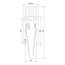 ProPlus Klepsluiting met spansluiting en veer - verzinkt - 275 x 80 mm - inclusief tegenstuk