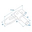 ProPlus Valsluiting - tuimelsluiting - lasbaar - Ø 12 mm - 71 x 20 mm - 2 stuks