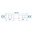 ProPlus Slangreduceerstuk recht - Ø 10 x 8 mm - wit - set van 2 - temperatuurbestendig