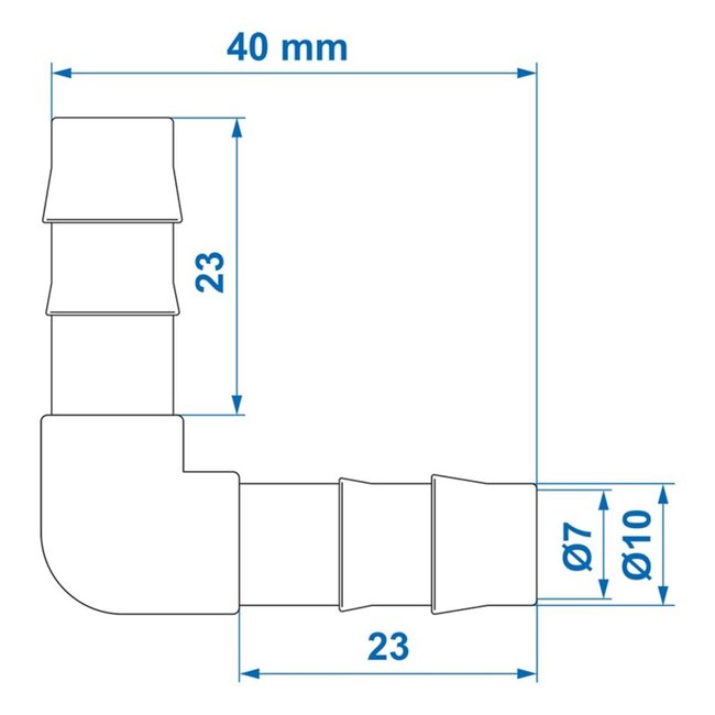 ProPlus Haakse slangtules - Ø 10 mm - temperatuurbestendig - set van 2 - wit