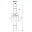 ProPlus Slangtule koppeling - 10 mm diameter - wit - nylon - hoge druk en temperatuurbestendig