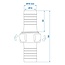 ProPlus Slangtule koppeling - Ø 19 mm - Nylon - Wit - Bestand tegen 8 bar - Tot 80°C