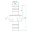 ProPlus Slangtule koppeling - Ø 25 mm - Nylon - Wit - Hoge drukbestendigheid