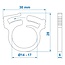 ProPlus Slangklemmen - Snapper - Ø 14-17 mm - Wit - 3 stuks - Temperatuurbestendig