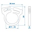 ProPlus Slangklemmen - Snapper - Ø 17-19 mm - Wit - Set van 3 - Temperatuurbestendig