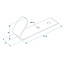 ProPlus Schroefbare haak - staal - 72 x 21 mm - set van 4