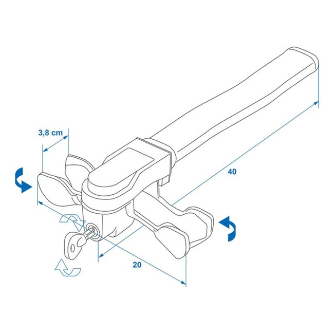 ProPlus Stuurslot - Universeel - Inclusief 2 sleutels - Geel