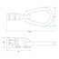 ProPlus Dubbele stud fitting met ring - 115 x 50 x 26 mm - 1500 kg draagkracht