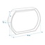 ProPlus XL dodehoekspiegel - vast model - breedhoek zicht - 150 x 110 mm