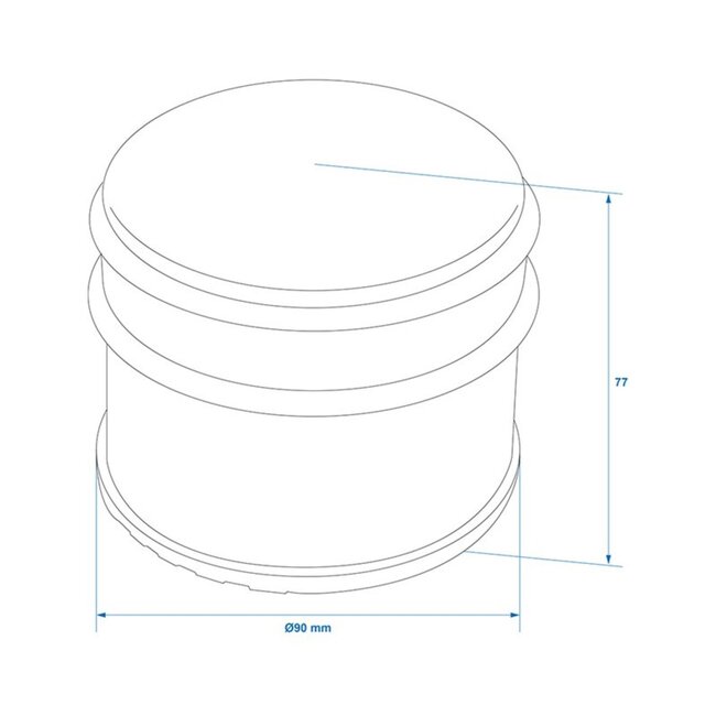 ProPlus Robuuste deurstopper - RVS - Ø 90 mm - 1.1 kg - Antislip