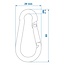 ProPlus Karabijnhaak - RVS - Ø 6 x 60 mm - 2 stuks - Chroom