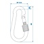 ProPlus Karabijnhaak met schroefsluiting - metaal - 6 x 60 mm - 2 stuks