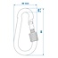 ProPlus Karabijnhaak met schroefsluiting - Metaal - 8x80 mm - 2 stuks