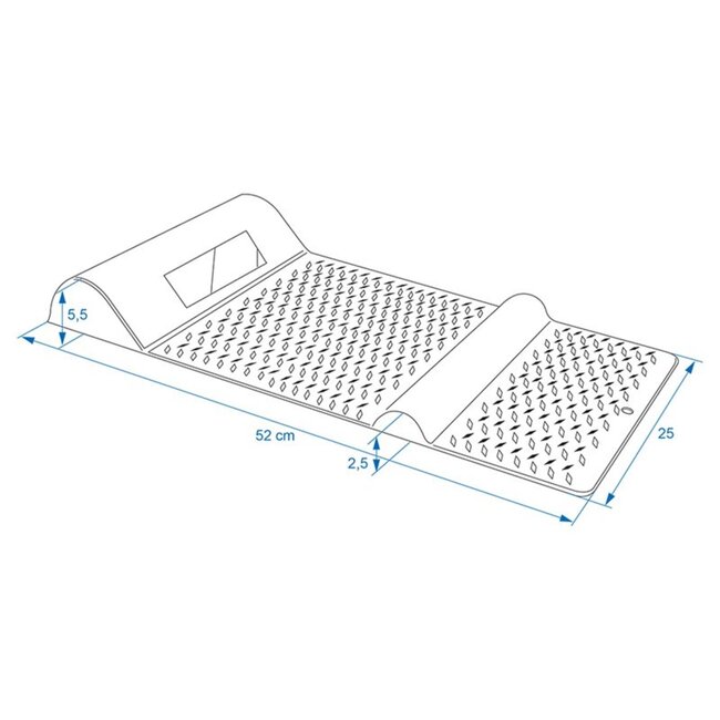 ProPlus Parkeermat - Zelfklevend en Voorgeboord - 52 x 25 x 5,5 cm - Grijs