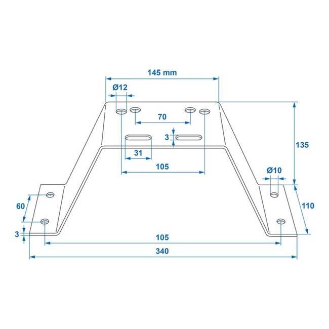 ProPlus Universele reservewielhouder - geschikt voor 4- en 5-gaats velgen - zilver - staal