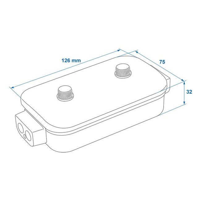 ProPlus Kabelverbindingsdoos - Waterdicht - 8 x 4 polig - Kunststof - Zwart