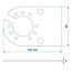 Pro Plus Stekkerdooshouder - Metaal 12 x 8 cm - Zwart - Geschikt voor 7 en 13 Polige Stekkerdoos