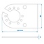 ProPlus Stekkerdooshouder - Metaal - 12 x 8 cm - Zwart - Voor 7 en 13 polige stekkerdoos