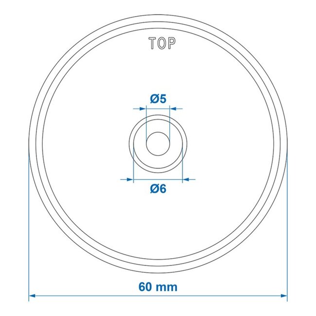 ProPlus Reflector rond - wit - 60 mm - schroefbevestiging - E-keur