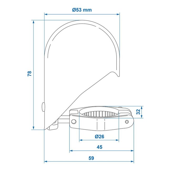 ProPlus Universele trekhaakdop - chroom - opklapbaar - metaal