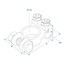 ProPlus Accupoolklemmen set - messing - staal - 35-50 mm² - goud - 2 stuks