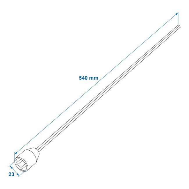 ProPlus Verlengadapter voor hoeksteun - 540 mm lengte - 23 mm diameter