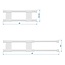 ProPlus Uitschuifbare dubbele vastzetstang - 25,5 tot 43 cm - wit