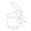 ProPlus Draagbaar campingtoilet - 7 liter - lichtgewicht - grijs