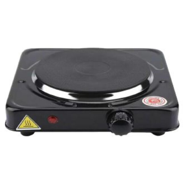 Benson Enkele elektrische kookplaat - compact - 1000 watt - zwart - 22 x 22 cm