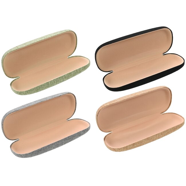 Benson Stevige brillenkoker - stof - verrassingskleur - 16 x 6 x 3,8 cm