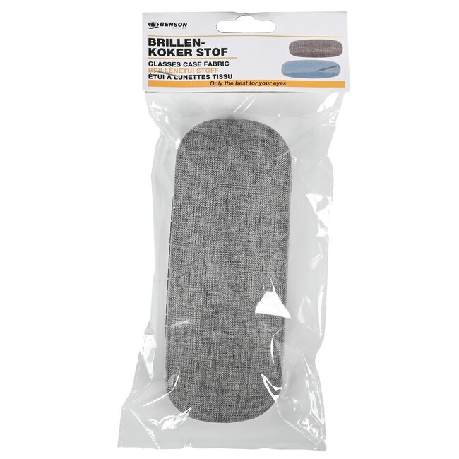 Benson Stevige brillenkoker - stof - verrassingskleur - 16 x 6 x 3,8 cm