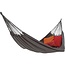 Benson Complete hangmat met karabijnhaak - 200 x 100 cm - grijs - inclusief bevestigingsmaterialen