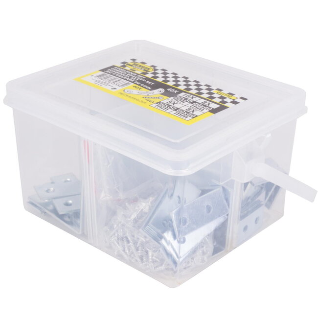 Benson Stoelhoek set - Verzinkt staal - Inclusief schroeven - 40 stuks - Roestbestendig