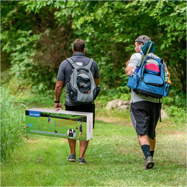 Benson Complete set voor badminton en frisbee - 25-delig - inclusief draagtas en accessoires